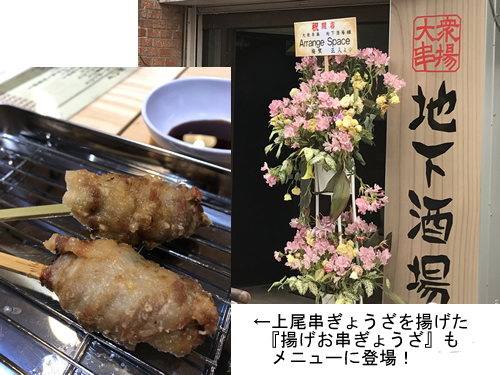地下酒場-揚げお串ぎょうざ