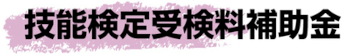 技能検定受検料補助金