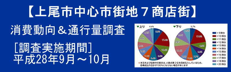 『上尾市中心市街地7商店街 消費動向&通行量調査』報告